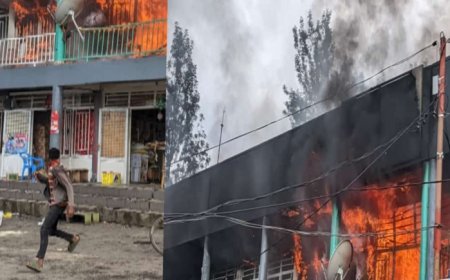 Inkongi y’umuriro itunguranye muri Gare ya Musanze yafashe inyubako hahiramo ibicuruzwa byinshi byari biyirimo (AMAFOTO)