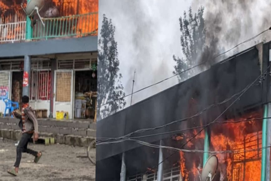 Inkongi y’umuriro itunguranye muri Gare ya Musanze yafashe inyubako hahiramo ibicuruzwa byinshi byari biyirimo (AMAFOTO)