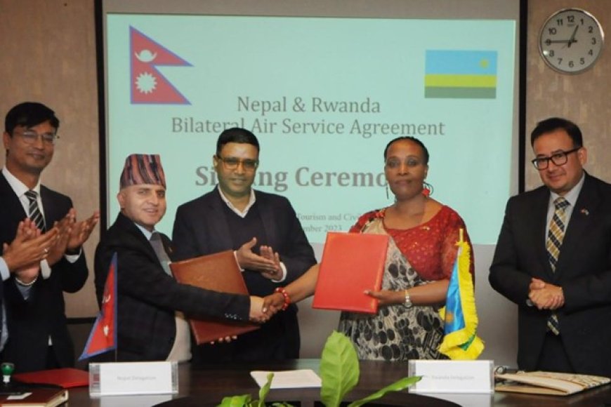 Amasezerano y'ubwikorezi bwo mu kirere hagati y'u Rwanda na Népal (AMAFOTO)