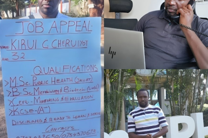 Bisaba gushirika ubute ndakurahiye! Umugabo warumaze iminsi ku mihanda afite ibyapa bisaba akazi yabigezeho abona akazi keza[AMAFOTO]