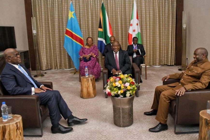 Perezida Tshisekedi na Ndayishimiye bahuriye mu biganiro byo kwiga ku mutekano wo muri Congo