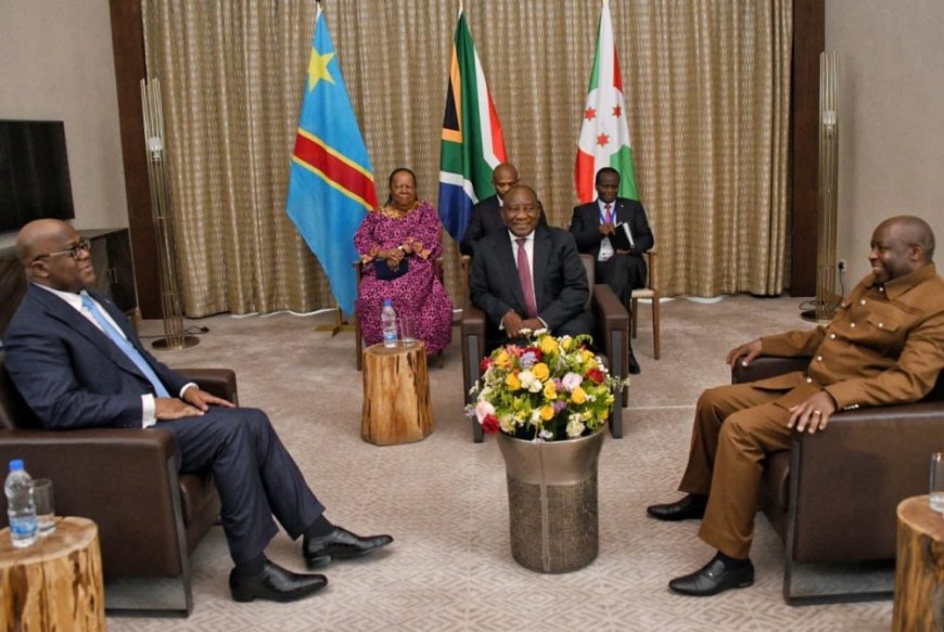 Perezida Tshisekedi na Ndayishimiye bahuriye mu biganiro byo kwiga ku mutekano wo muri Congo