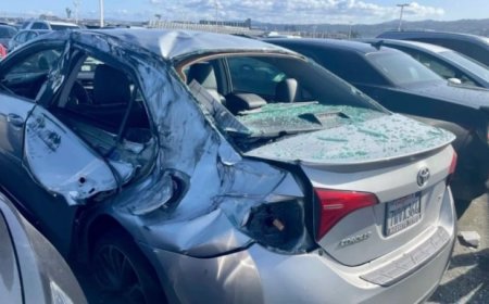 Ipine ry'Indege ryatakaye ubwo yari ihagurutse ryangiza imodoka nyinshi zari mu parikingi