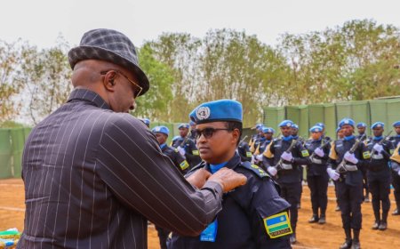 Imidari y'ishimwe ku bapolisi b’u Rwanda 425 bari mu butumwa bw’amahoro