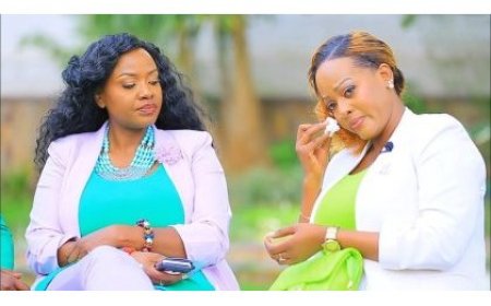 Imyidagaduro: Aline Gahongayire yasutse amarira yibutse ibihe yagiranye na Tonzi ubwo yari agiye kwibaruka