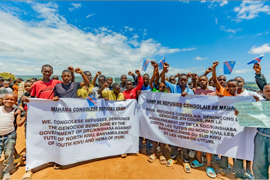 Impunzi z'Abarundi n'izabanyekongo ziri mu nkambi ya mahama zifatanirije hamwe mu gikorwa gikomeye