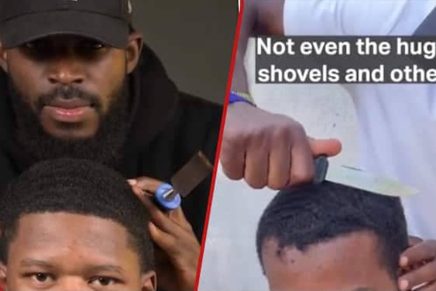 Yaragafashe amake yogoshera ni ibihumbi 58 RWF !Umunyarwanda wogoshesha inyundo ndetse akoresheje n’icyuma ku mitwe y’abakiriya yahanitse ibiciro