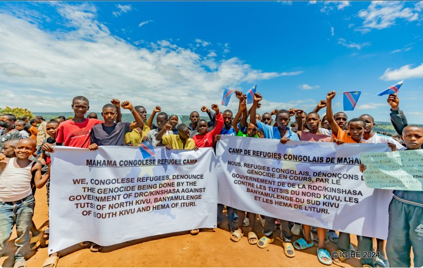 Impunzi z'Abarundi n'izabanyekongo ziri mu nkambi ya mahama zifatanirije hamwe mu gikorwa gikomeye