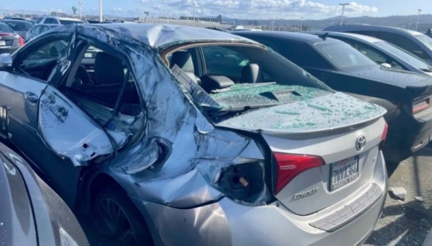 Ipine ry'Indege ryatakaye ubwo yari ihagurutse ryangiza imodoka nyinshi zari mu parikingi