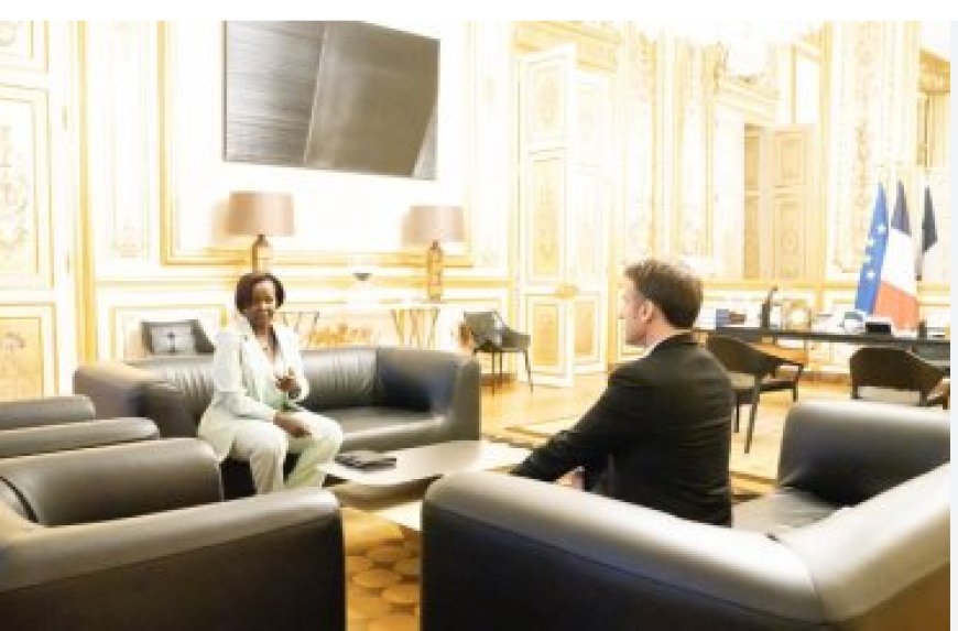 Mushikiwabo yaganiriye na Perezida Macron