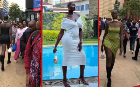 Kenya: Umukobwa w’uburanga  n’uburebure budasazwe umurika imideri Lupita Nyakisumo yarangaje abagabo n'abasore