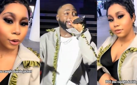 Umukobwa yamburiye Davido ikoti mu gitaramo