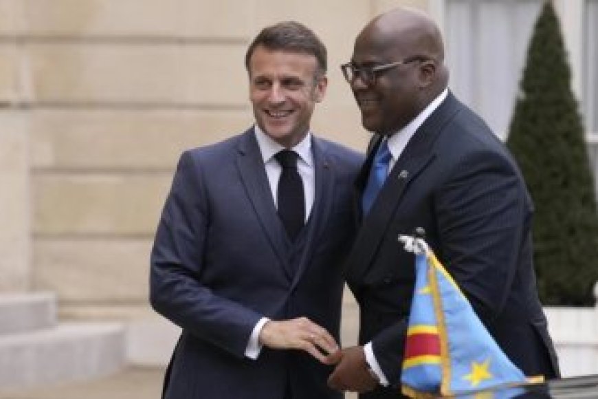 Perezida w’Ubufaransa Macron yabwiye Tshisekedi wamusuye amagambo yashakaga kumva