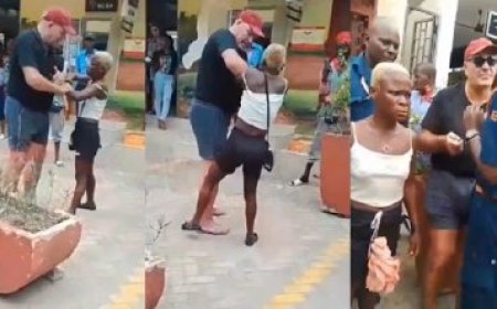 Umuzungu yahuye nuruva gusenya nyuma yo kwanga kwishyura indaya bararanye[VIDEO]