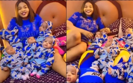 Umugore warumaze imyaka 9 atabyara Imana yamukoreye igitangaza yibaruka abana 5