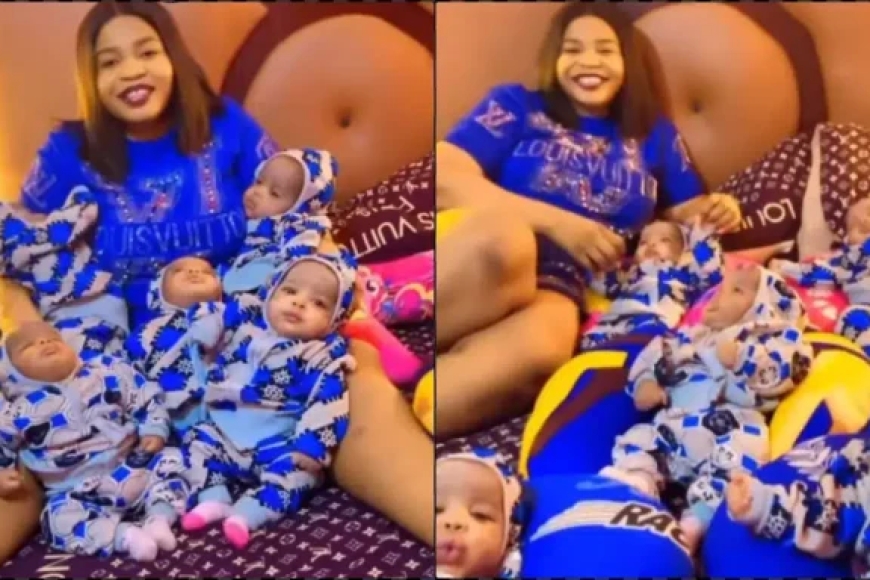 Umugore warumaze imyaka 9 atabyara Imana yamukoreye igitangaza yibaruka abana 5