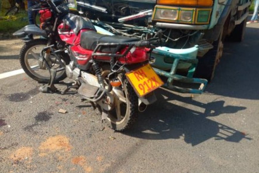 Nyamasheke: Habereye Impanuka ikomeye cyane yahitanye umumotari uwo yari ahetse nawe habuzeho gato