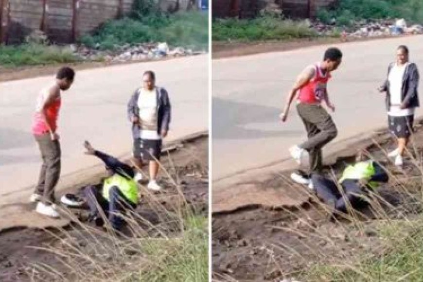 Polisi yafunze umusore wagaragaye mumashusho ahondagura mugenzi wabo amusanze mu kazi