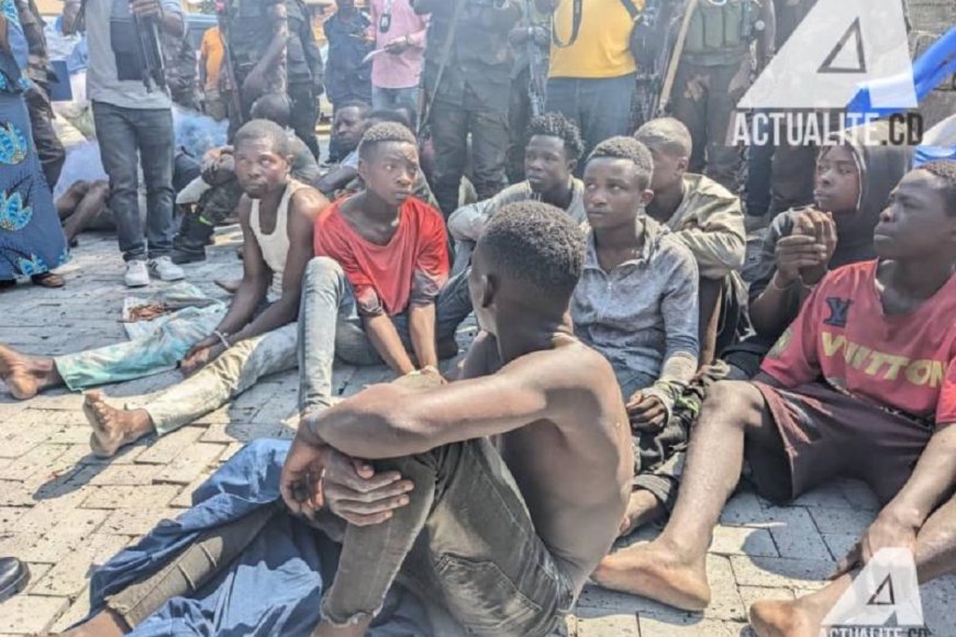 Umuyobozi w’umujyi wa Goma, yerekanye itsinda ry’urubyiruko ryatawe muri yombi rishinjwa imikoranire na M23