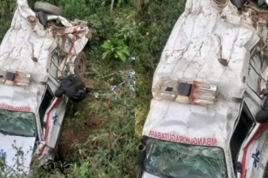 Nyamagabe: Habaye impanuka iteye ubwoba y 'Ambulance yarivuye kuzana umurwayi, ibyabaye ku mushoferi biragoye kubyumva no kubyakira