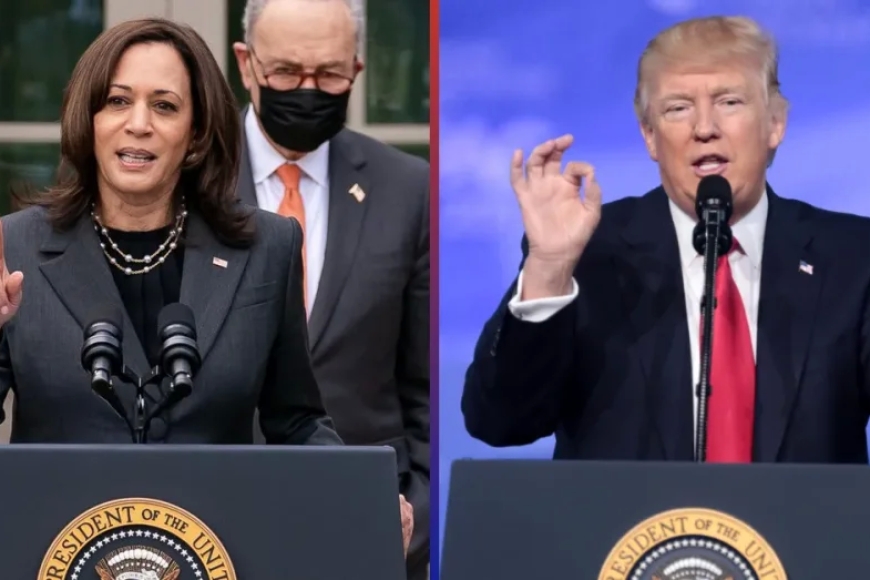 Uwahoze ari Perezida Donald Trump yavuze kuri mugenzi we Kamala Harris bahanganiye umwanya w'umukuru w'igihugu