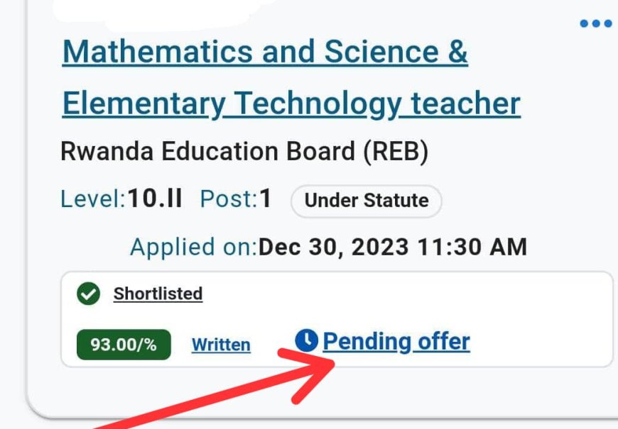 REB Itangazo ryihutirwa rimenyesha abakandida batsinze ibizamini by'akazi ko  bagomba gusura 'accounts' zabo bemeze imyanya bashyizwemo!