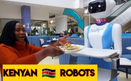 AMAFOTO! Robots zatangiye guseriva ibiryo muri restaurant