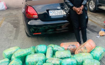 Rubavu: Polisi y’u Rwanda  yafashe umugabo w'imyaka 43 y’amavuko wari utwaye mu modoka imifuka 40 y’urumogi