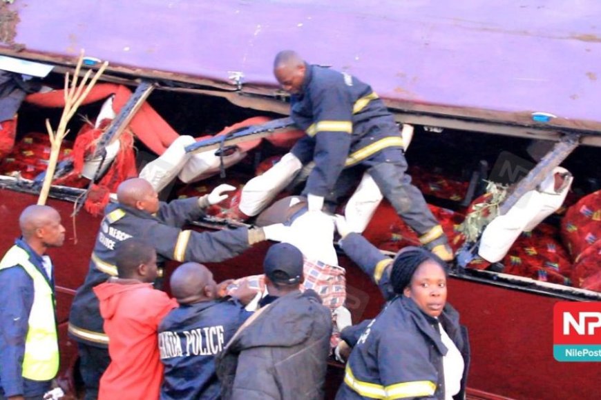 Polisi ya Uganda yatangaje ko abantu umunani bapfiriye mu mpanuka ikomeye ya bisi ya ’Jaguar’ yarekezaga i Kigali