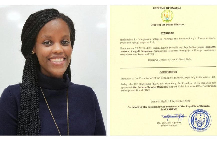 Itangazo riturutse mu Biro bya Minisitiri w’Intebe none kuwa 12 Nzeri 2024