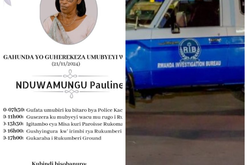 RIB yataye muri yombi ukekwaho kwica Nduwamungu Pauline w’i Rukumberi