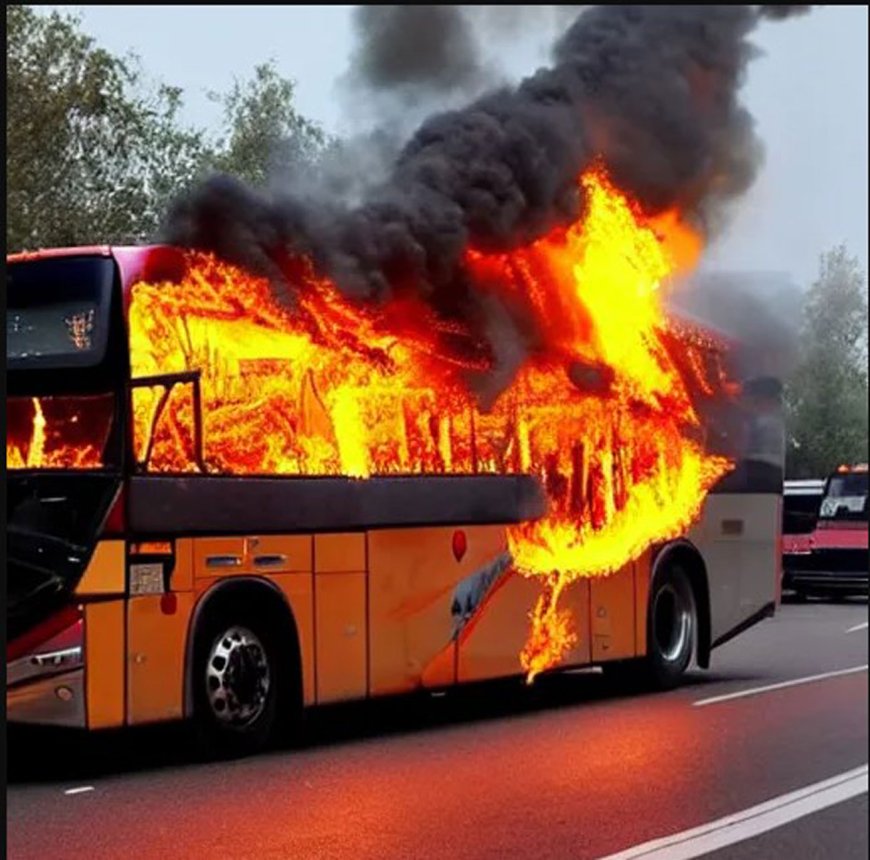 Abagenzi barenga 20 berekezaga muri Uganda bava i Nairobi barokotse urupfu nyuma y’uko bus yari ibatwaye ifashwe n’inkongi y’umuriro
