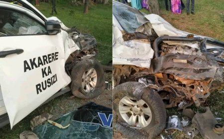 Imodoka yaritwaye umurambo yakoze impanuka