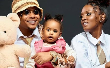 Umuhanzi Okkama n'umugore we bari mu byishimo byo kwibaruka umwana wabo wa kabiri