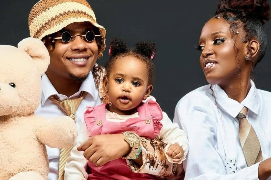 Umuhanzi Okkama n'umugore we bari mu byishimo byo kwibaruka umwana wabo wa kabiri