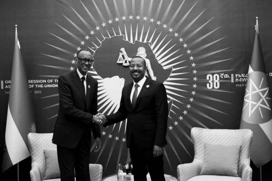 Perezida Paul Kagame yagiranye ibiganiro na Minisitiri w’Intebe wa Ethiopia