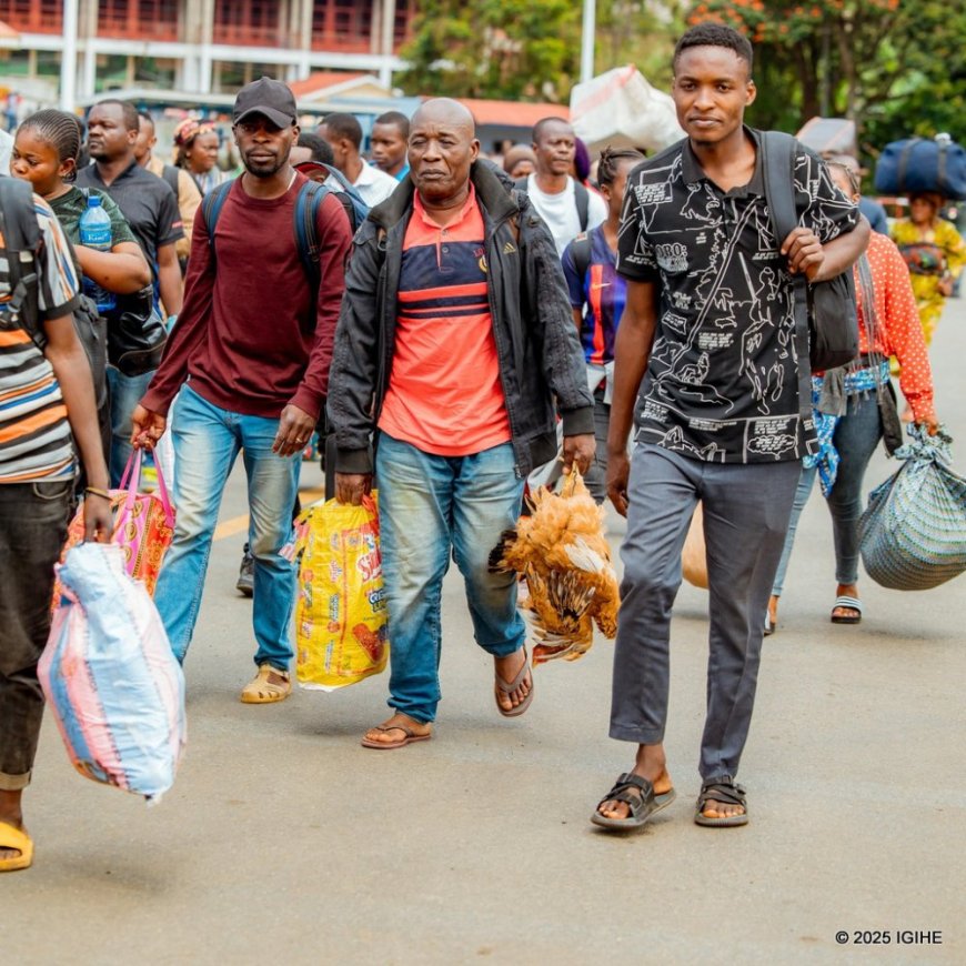 AMAFOTO: Abanye-Congo bari barahungiye mu Rwanda basubiye i Bukavu