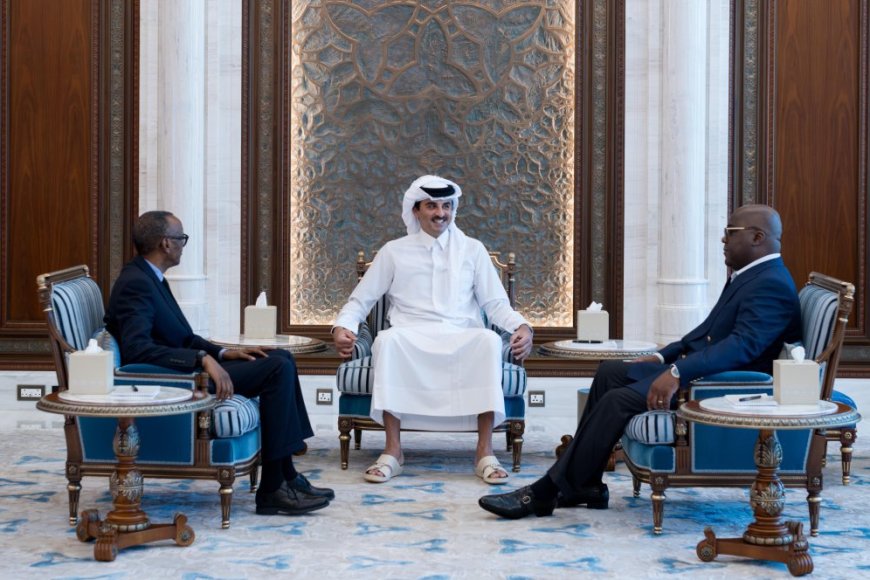 Nyuma yuko Tshisekedi arahiiriye kuzahurira na Perezida Kagame mu ijuru; byarangiye bahuriye Qatar!