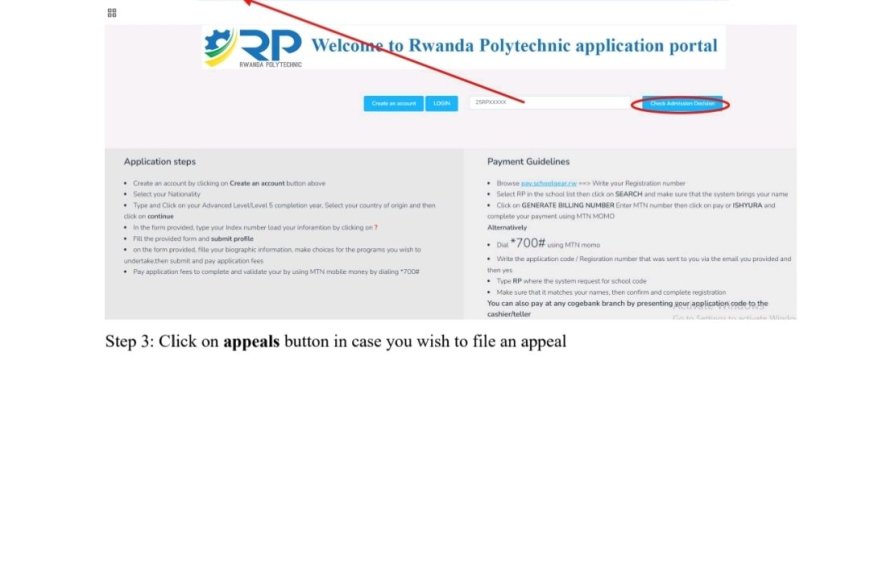 RP: Ibisubizo ku basabye kwiga muri Rwanda Polytechnic byasohotse! Dore uburyo bwo kubireba