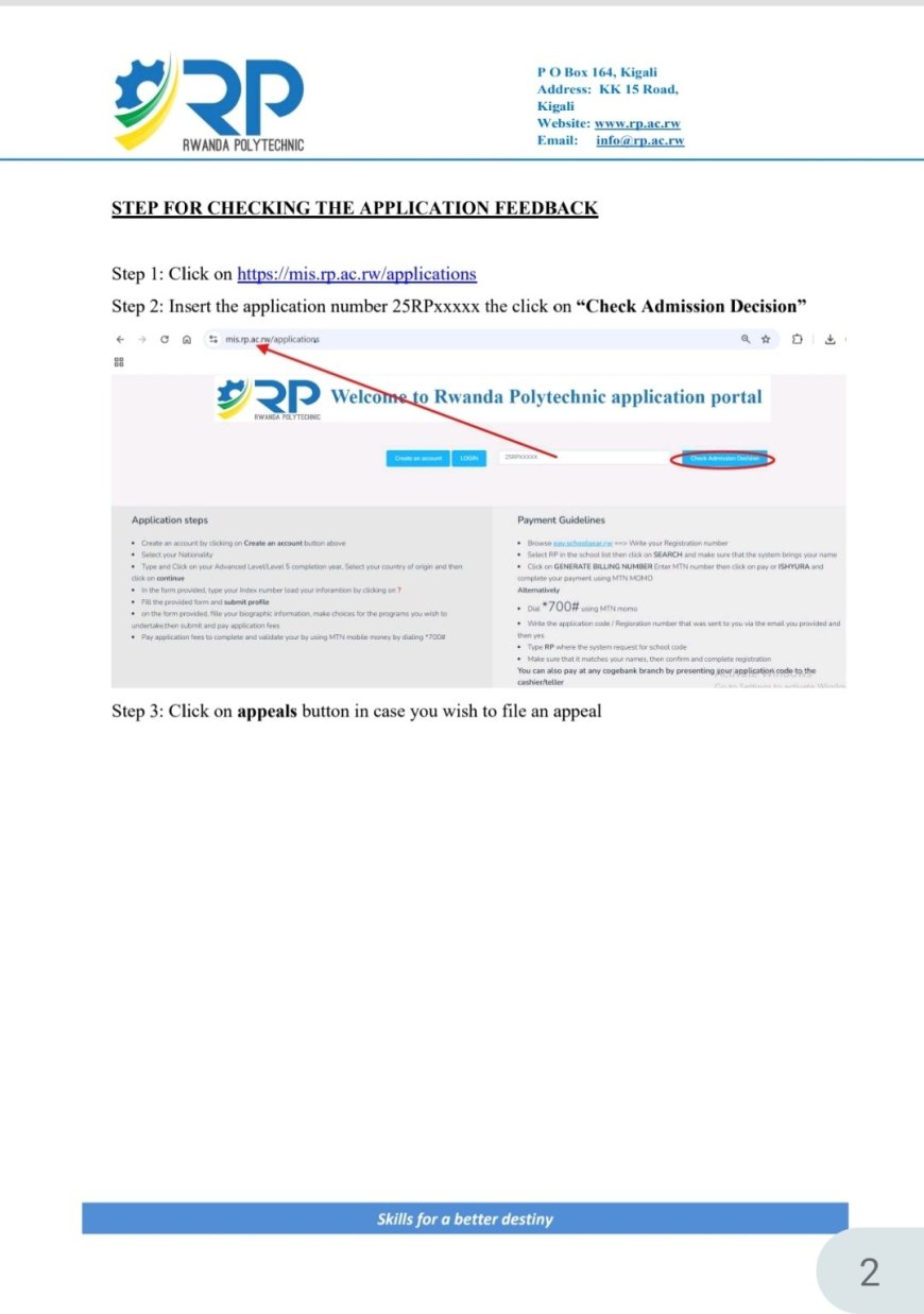 RP: Ibisubizo ku basabye kwiga muri Rwanda Polytechnic byasohotse! Dore uburyo bwo kubireba