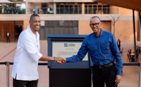 Zaria Court Kigali’ yafunguwe ku mugaragaro: Perezida Kagame na Masai Ujiri bashyize umukono ku mushinga udasanzwe