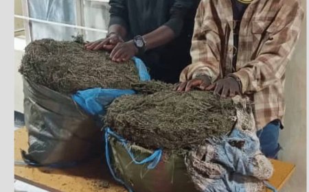 Abagabo2 bafatanywe urumogi barujyanye i Muhanga polisi yabafashe