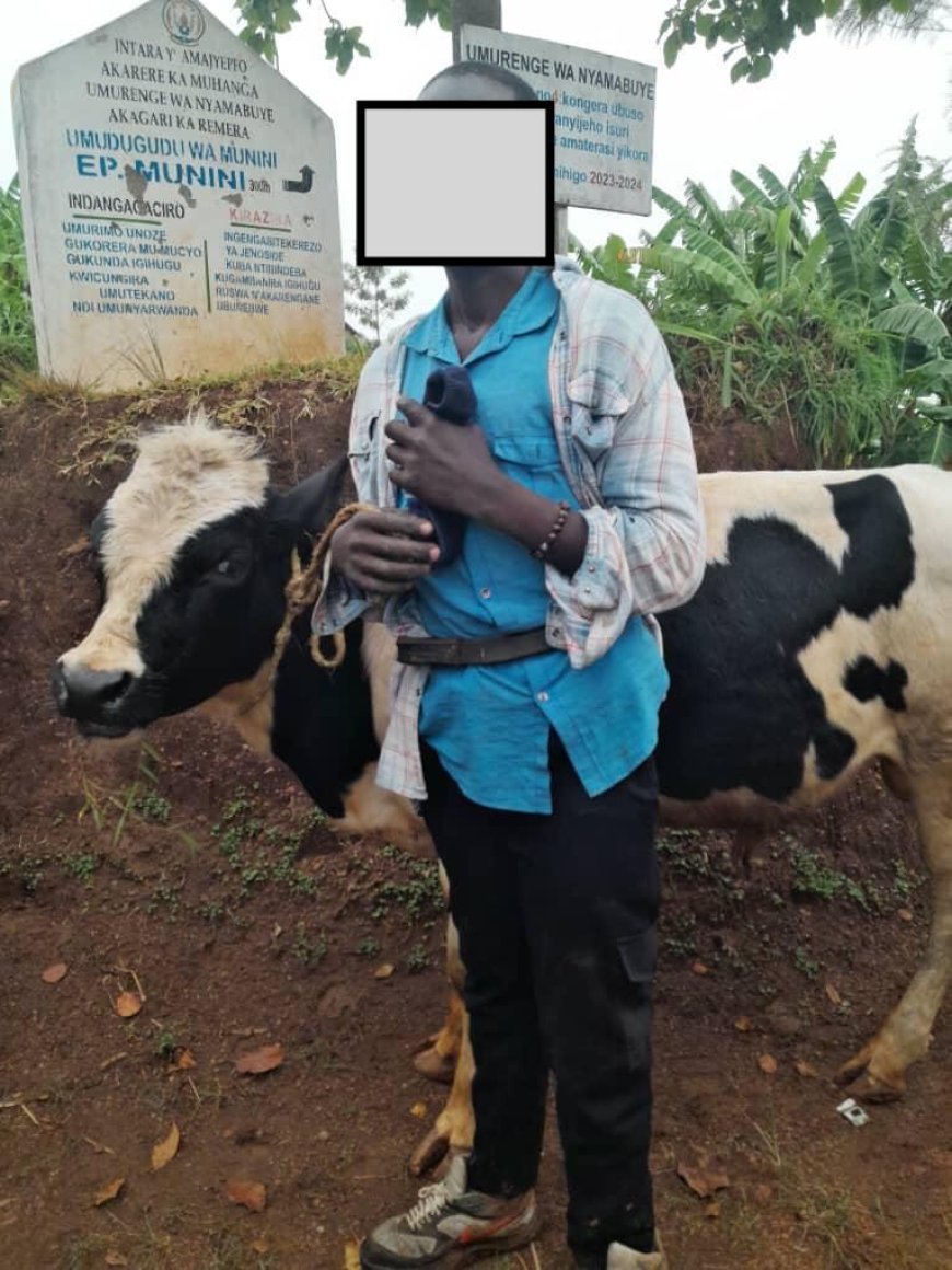 Polisi n’irondo bafashe umugabo ukekwaho kwiba inka