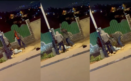 Polisi y’u Rwanda yemeje ko yafashe umwe mu basore bagaragaye mu mashusho bari gukubita umukobwa bakoresha umuhoro