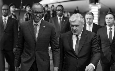Perezida Kagame yageze muri Azerbaijan yakirwa mu cyubahiro gihabwa Abakuru b'Ibihugu