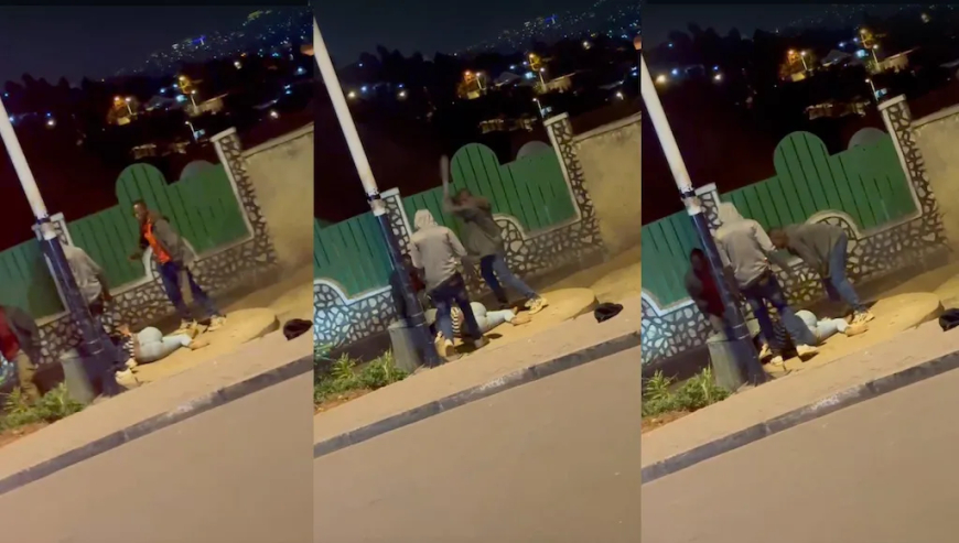 Polisi y’u Rwanda yemeje ko yafashe umwe mu basore bagaragaye mu mashusho bari gukubita umukobwa bakoresha umuhoro