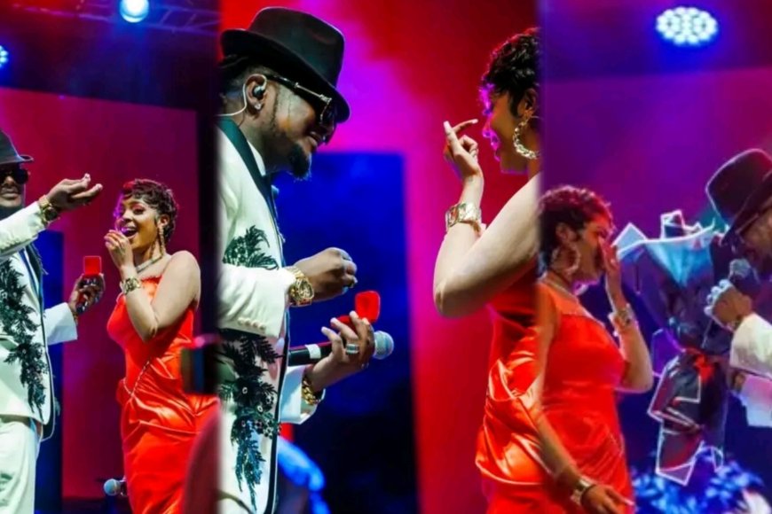 Marina yambikiwe impeta ku rubyiniro ahasuka amarira