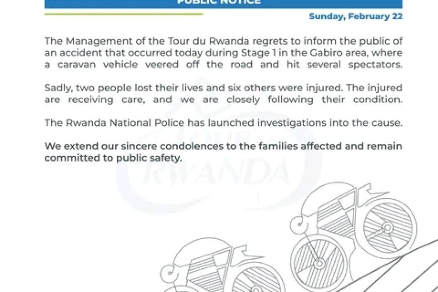 Amakuru mabi ku banyarwanda n'abankunzi ba Tour du Rwanda