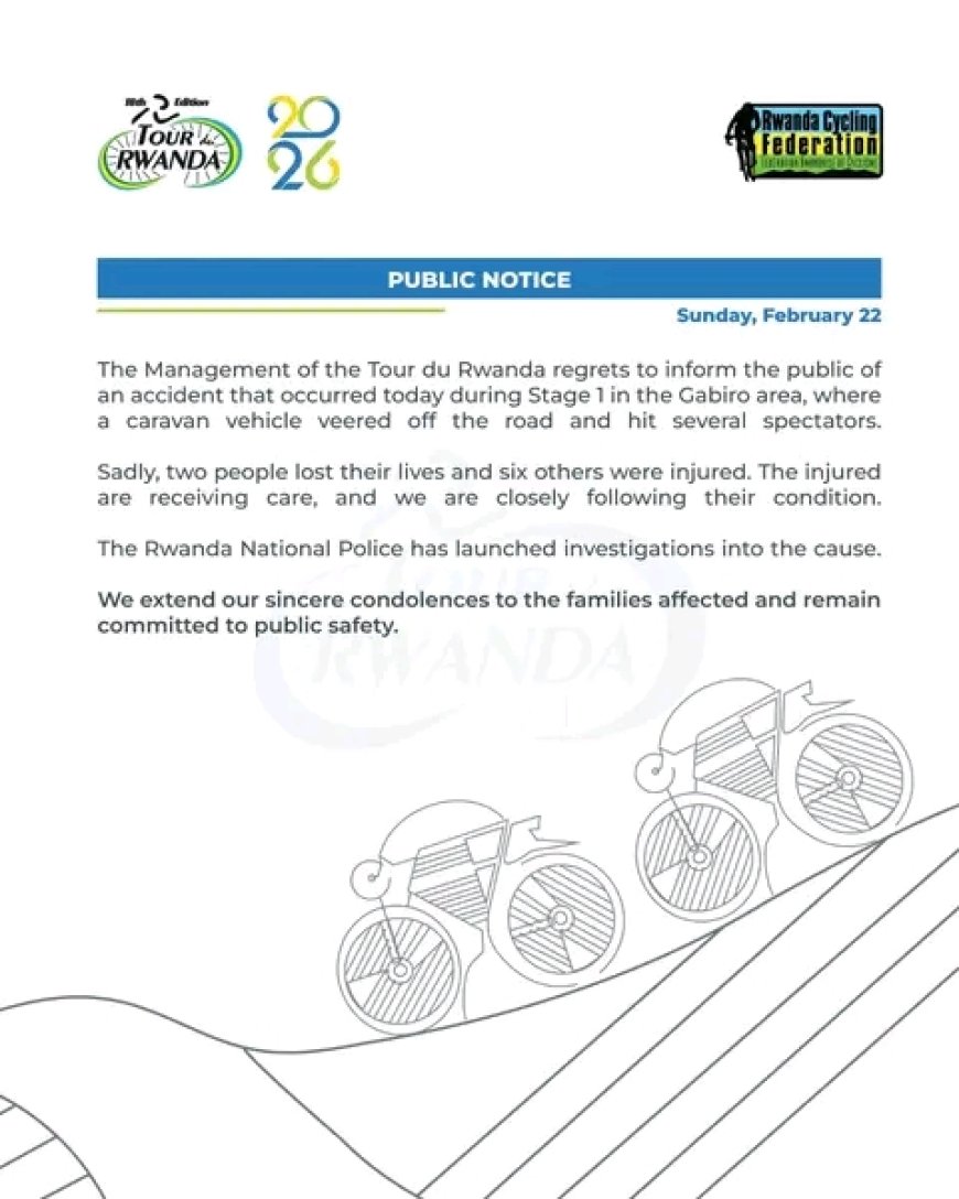 Amakuru mabi ku banyarwanda n'abankunzi ba Tour du Rwanda