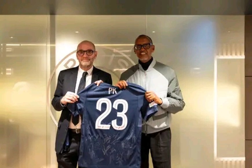 Perezida Paul Kagame yakurikiye umukino wa PSG na Chelsea imbonankubone